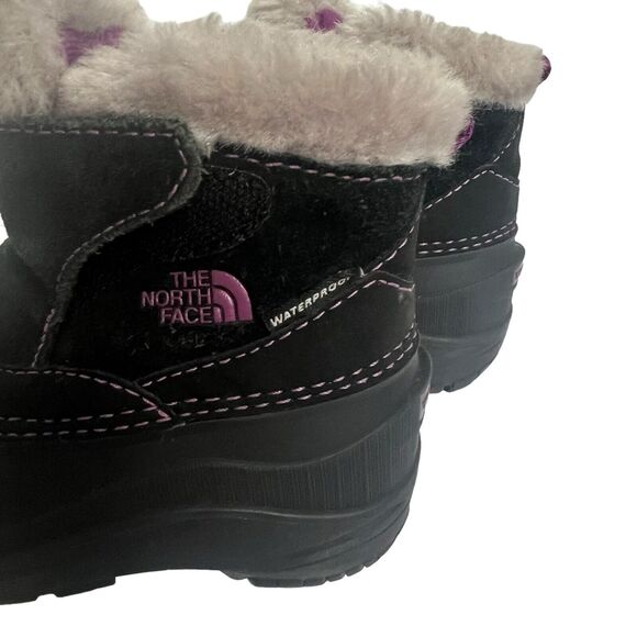 North Face Toddler Alpenglow II Snow Boots Waterproof Size 7 Black Purple - Picture 6 of 12